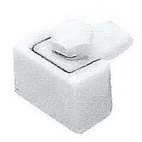 Flask 4,1x3,4cm - 1,6x1,3in Lacquered white, with pin for the installation 1720/ML