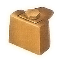 Flask 4,1x3,4cm - 1,6x1,3in In bronze, with pin for the installation 1720