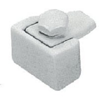 Chiavarda 4,1x3,4cm Laccata bianco, con perno per l'installazione 1720/ML