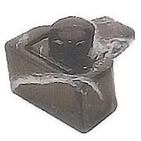 Flask 4,1x3,4cm - 1,6x1,3in Schwarz marbled, with pin for the installation 1720/MS