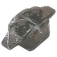Flask 7,3x3,4cm - 2,8x1,3in Schwarz marbled, with pin for the installation 1721/MS