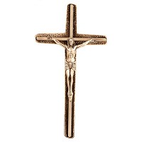 Crucifix with Jesus 10x5cm - 4x2in In bronze, wall attached 2031-10
