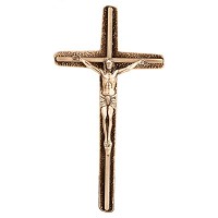 Crucifix with Jesus 20x10,5cm - 7,8x4in In bronze, wall attached 2031-20