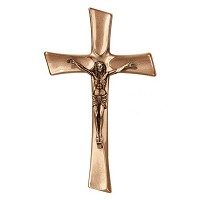Crucifix with Jesus 15x9cm - 5,9x3,5in In bronze, wall attached 2036-15