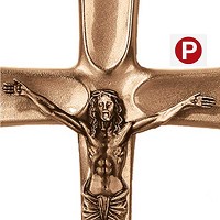 Crucifijo con Cristo 15cm - En bronce, a pared 2081-15