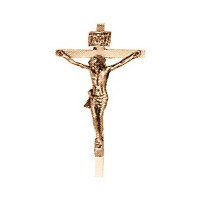 Crucifix 12x7cm En bronze, à appliquer 2079