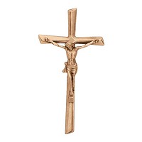 Crucifix with Jesus 16x8cm - 6,3x3in In bronze, wall attached 2082-16