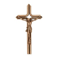 Crucifijo con Cristo 24x12cm En bronce, a pared 2084-24