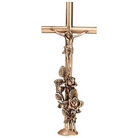 Crucifix with Jesus 60x26cm - 23,5x10,2in In bronze, ground attached 2085-60