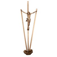 Crucifix with Jesus 110x35cm - 43,5x13,5in In bronze, ground attached 2124