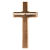 Crucifix with marble 18x9cm - 7x3,5in In bronze, wall attached 2157-18