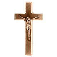 Crucifix with Jesus 28x14,5cm - 11x5,7in In bronze, wall attached 2162-28