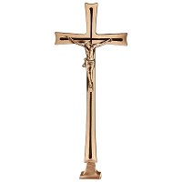Crucifix with Jesus 40x18cm - 15,75x7in In bronze, ground attached 2189-40
