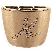 Flowers pot 16cm - 6,2in In bronze, with steel inner, wall attached 2204/A