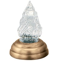 Lampada votiva ad incasso, varie misure In bronzo, con fiamma in vetro 2310