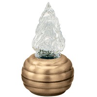 Lampada votiva ad incasso, varie misure In bronzo, con fiamma in vetro 2311