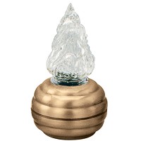 Lampe funéraire encastré, en différentes tailles En bronze, avec flamme 2311