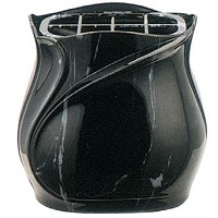 Flowers pot 19cm - 7,80in In Schwarz bronze, steel or plastic inner, ground attached 2369