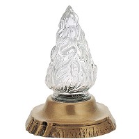 Lampada votiva ad incasso 20cm In bronzo, con fiamma in vetro 2423