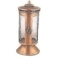 Lamp for candle 10x22cm - 3,9x8,6in In bronze, wall attached 2441