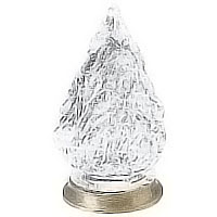 Crystal Flame 10x5cm-4x2in In crystal with bronze ferrule 2446