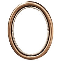Oval photo frame 11x15cm - 4,3x6in In bronze, wall attached 246-1115