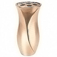 Flowers vase 24cm-9,4in In bronze, with plastic inner, ground attached 2489/P