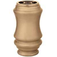 Flowers vase 19cm - 7in In bronze, with plastic inner, wall attached 2545/P