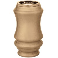 Flowers vase 19cm - 7in In bronze, with copper inner, ground attached 2544/R