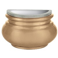 Flowers pot 13cm - 5in In bronze, with plastic inner, wall attached 2550/P