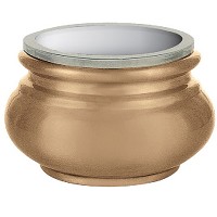 Vasca portafiori 13cm In bronzo, con interno rame, a terra 2551/R