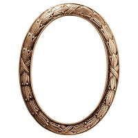 Oval photo frame 10x13cm - 4x5in In bronze, wall attached 256-1013