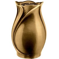 Flowers vase 26cm - 12in In bronze, with copper inner, ground attached 2507/R