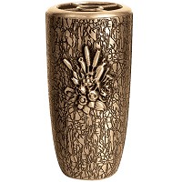 Flowers vase 20cm - 8in In bronze, with copper inner, ground attached 2579/R