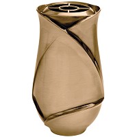 Flowers vase 30cm - 12in In bronze, with plastic inner, ground attached 2623/P