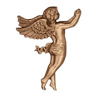 Wall plate angel 20x11cm - 8x4,3in Bronze ornament for tombstone 3001