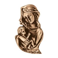 Placa de pared La Virgen 19x11cm Aplicación en bronce para lápida 3017