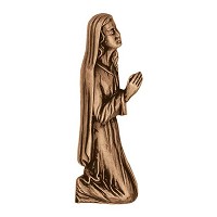 Wall plate Virgin Mary 13x14cm - 5x5,5in Bronze ornament for tombstone 3018