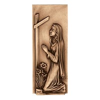 Wall plate Virgin Mary 28cm - 11in Bronze ornament for tombstone 3024
