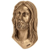 Wall plate Jesus Christ 10x17cm - 3,9x6,6in Bronze ornament for tombstone 3036