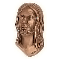 Wall plate Jesus Christ 10x17cm - 3,9x6,6in Bronze ornament for tombstone 3036