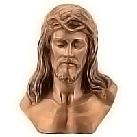 Wall plate Jesus Christ 31x38cm - 12,2x14,9in Bronze ornament for tombstone 3050
