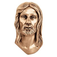 Wall plate Jesus Christ 17cm - 6,75in Bronze ornament for tombstone 3050