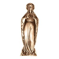 Placa de pared La Virgen 19,5x8cm Aplicación en bronce para lápida 3052