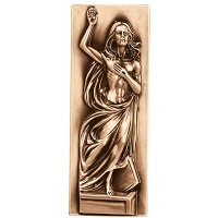 Wall plate risen Jesus Christ 15x5,5cm - 6x2in Bronze ornament for tombstone 3063