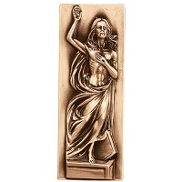 Placa de pared Cristo Resucitado 15x5,5cm Aplicación en bronce para lápida 3063