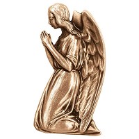 Wall plate angel 12x6,5cm - 4,75x2,5in Bronze ornament for tombstone 3072