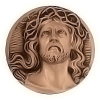 Wall plate Jesus Christ Ø27cm - Ø10,6in Bronze ornament for tombstone 3076