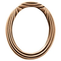 Oval photo frame 13x18cm - 5x7in In bronze, wall attached 308-1318