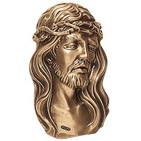 Wall plate Jesus Christ 12x21cm - 4,7x8,2in Bronze ornament for tombstone 3093